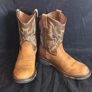 Youth Leather Cowboy Boot